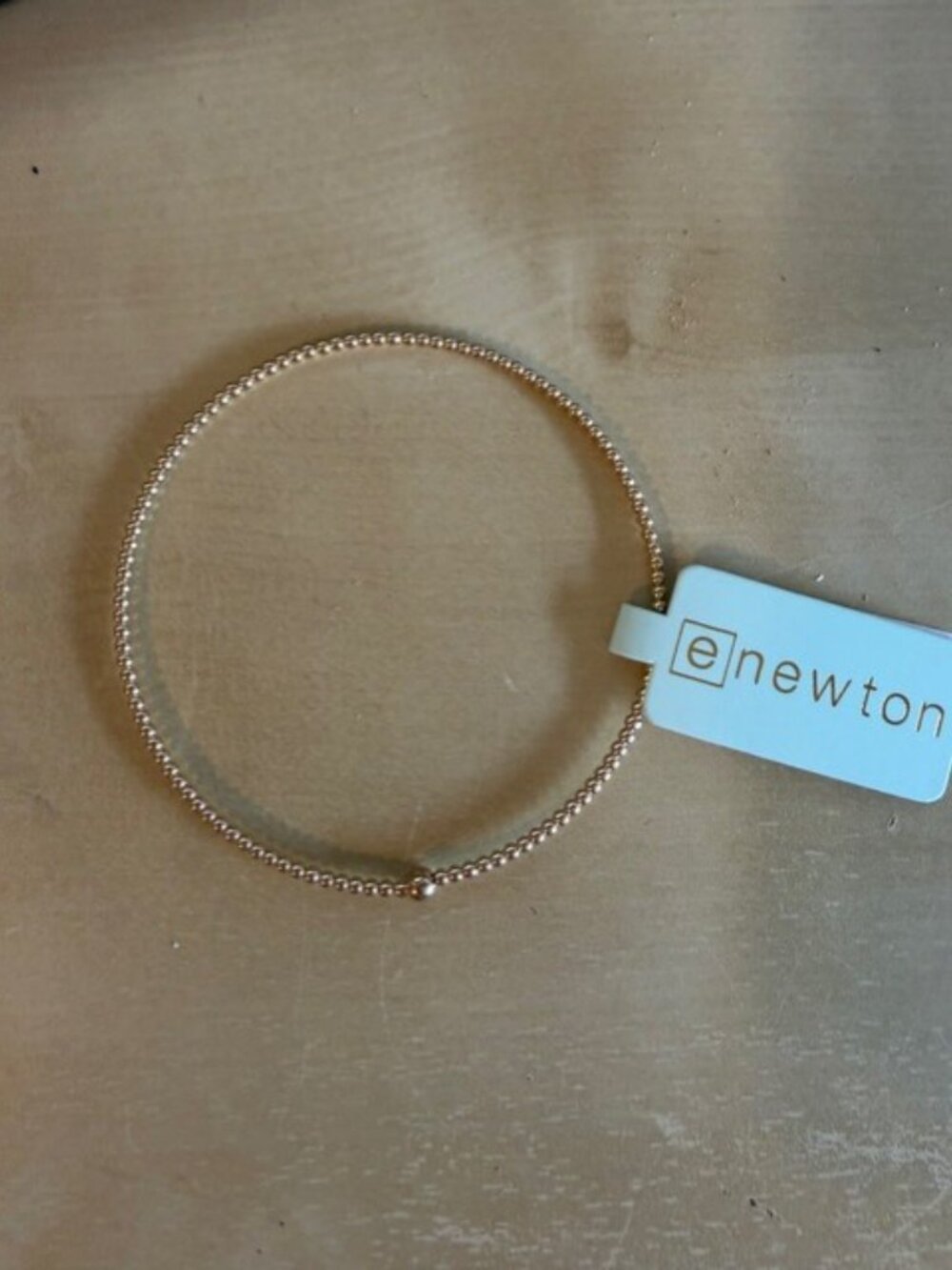 enewton classic gold 2mm bead bangle